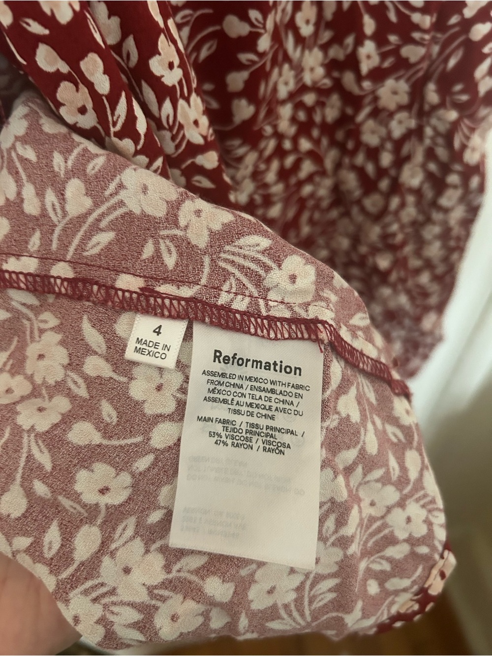 Reformation Zoe midi skirt in La Vie en Rose - Picture 8 of 8